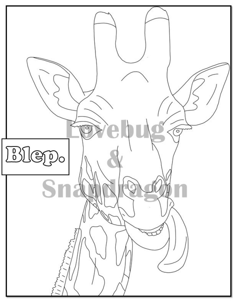 Download Coloring Pages Art Therapy Travel Activity Rainy Day Activity Animal Bleps Digital Coloring Book Instant Print Pdf Secret Santa Gift Urns Memorials Pet Supplies Mclansys Com