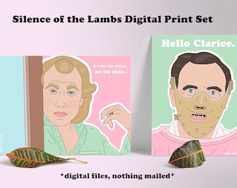 Silence of the Lambs Print Set: Hannibal Lecter & Buffalo Bill (Digital Download)