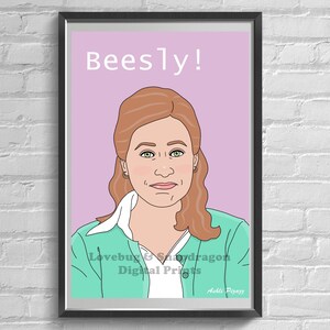 Pam Beesly Digital Print // the Office, Dunder Mifflin, Printable Wall ...