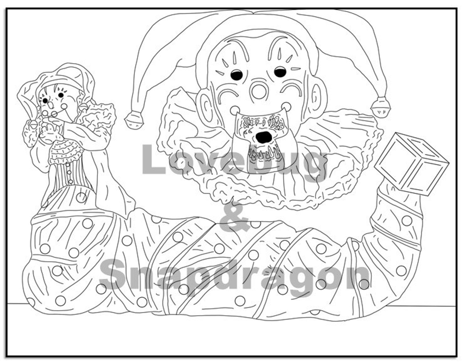 Krampus Digital Coloring Book // Christmas Color Horror | Etsy
