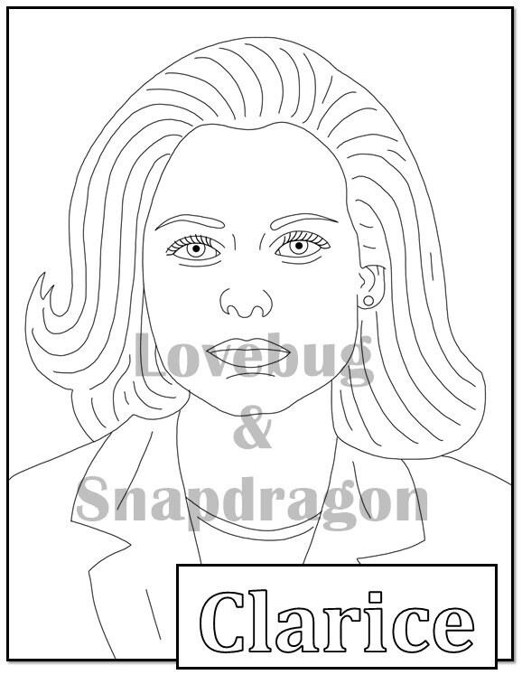 Silence of the Lambs Mini Digital Coloring Book // Instant - Etsy España