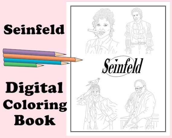 Download Seinfeld Digital Coloring Book Instant Print Pdf File Etsy