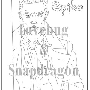 Buffy the Vampire Slayer Coloring Book // Instant Print Digital File, Travel Activity, Rainy Day Activity, Art Therapy, Coloring Pages image 8