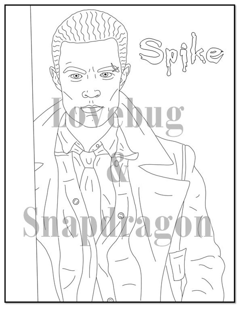 Buffy the Vampire Slayer Coloring Book // Instant Print Digital File, Travel Activity, Rainy Day Activity, Art Therapy, Coloring Pages image 8