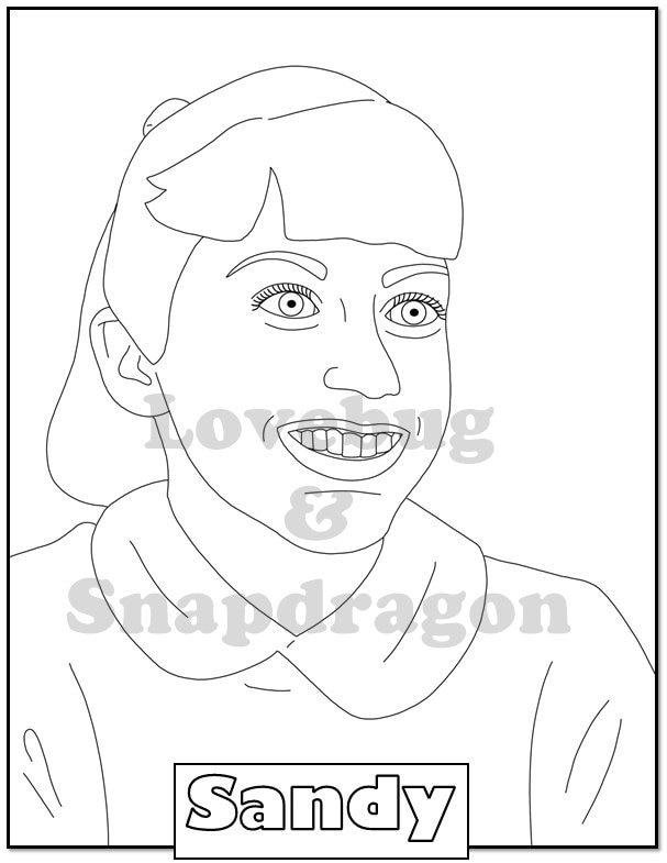 Grease Digital Adult Coloring Book // Instant Print PDF Etsy