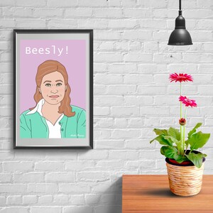 Pam Beesly Digital Print // the Office, Dunder Mifflin, Printable Wall ...