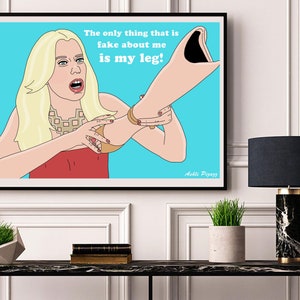 Aviva RHONY Digital Print // Printable Wall Art, Poster, Digital Download, Home Decor, Aviva Drescher, Real Housewives New York, Leg Throw