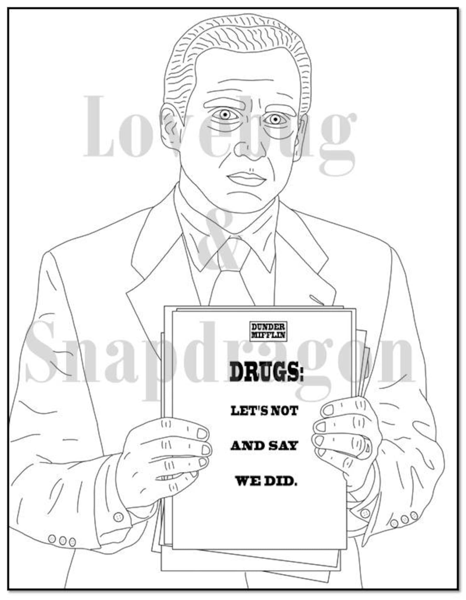 The Office Digital Coloring Book // Instant Print PDF Indoor - Etsy