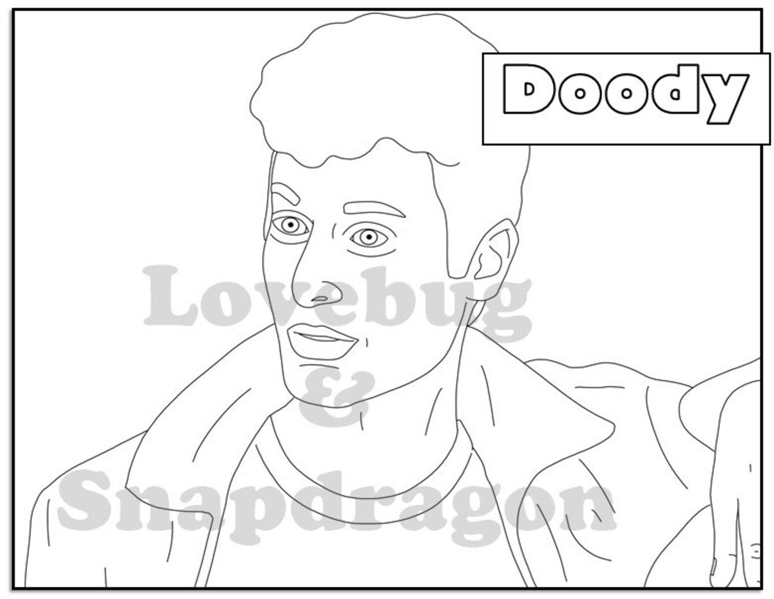 Grease Digital Adult Coloring Book // Instant Print PDF Etsy