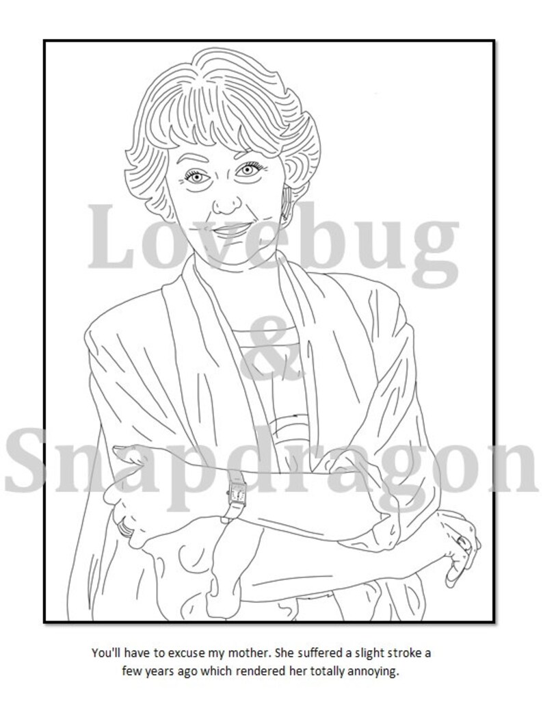 Golden Girls Digital Coloring Book // Instant Printable File | Etsy