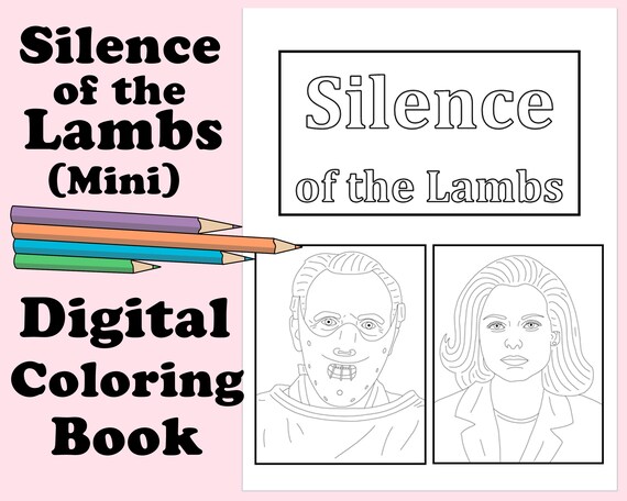 Download Silence Of The Lambs Mini Digital Coloring Book Instant Etsy
