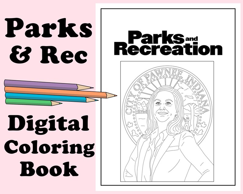 Parks and Recreation Coloring Book // Instant Printable | Etsy