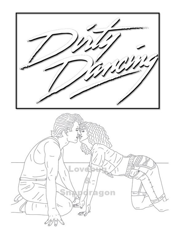 Download Dirty Dancing Coloring Book // Instant Printable Digital File | Etsy