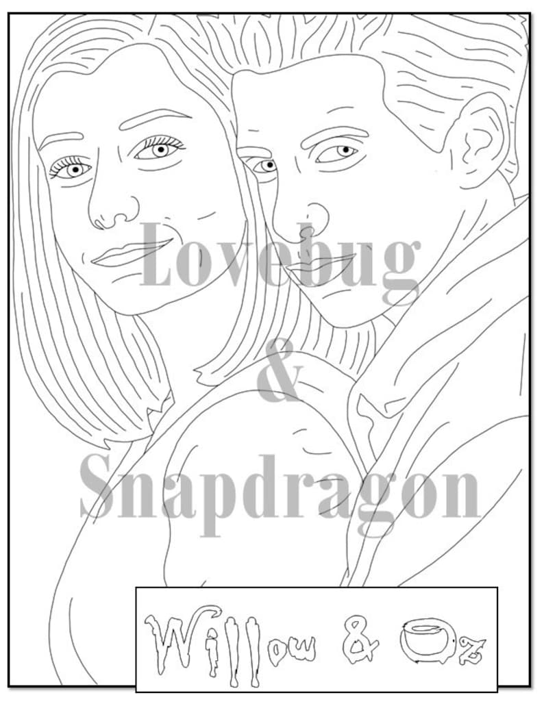 Buffy the Vampire Slayer Coloring Book // Instant Print Digital File, Travel Activity, Rainy Day Activity, Art Therapy, Coloring Pages image 5