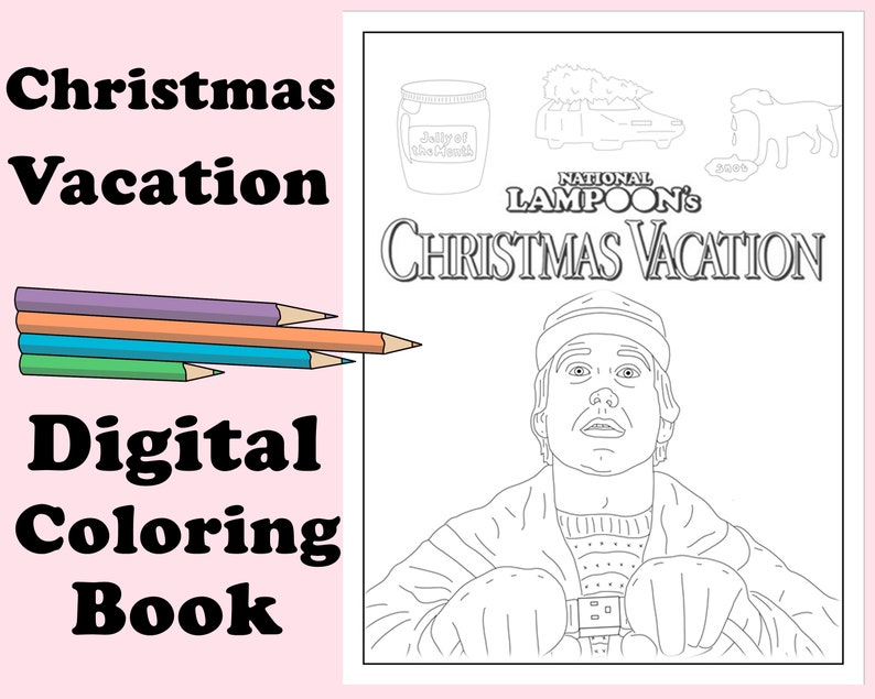 National Lampoon's Christmas Vacation Adult Coloring Book Etsy Polska
