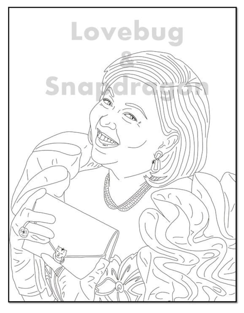 Download Roseanne Digital Coloring Book // Instant Print PDF File | Etsy