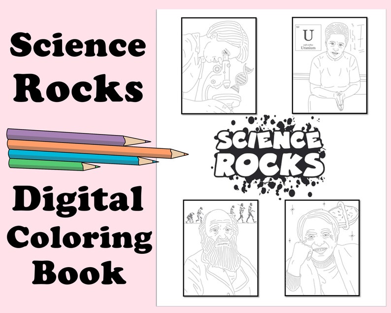 Famous Scientists Mini Coloring Book// Instant Printable | Etsy