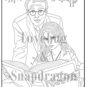 Buffy the Vampire Slayer Coloring Book // Instant Print Digital File, Travel Activity, Rainy Day Activity, Art Therapy, Coloring Pages image 2