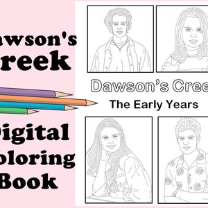 Dawson's Creek Digital Coloring Book // Instant Print PDF, Travel, Indoor, Rainy Day Activity, Secret Santa Gift, Art Therapy, Coloring Page