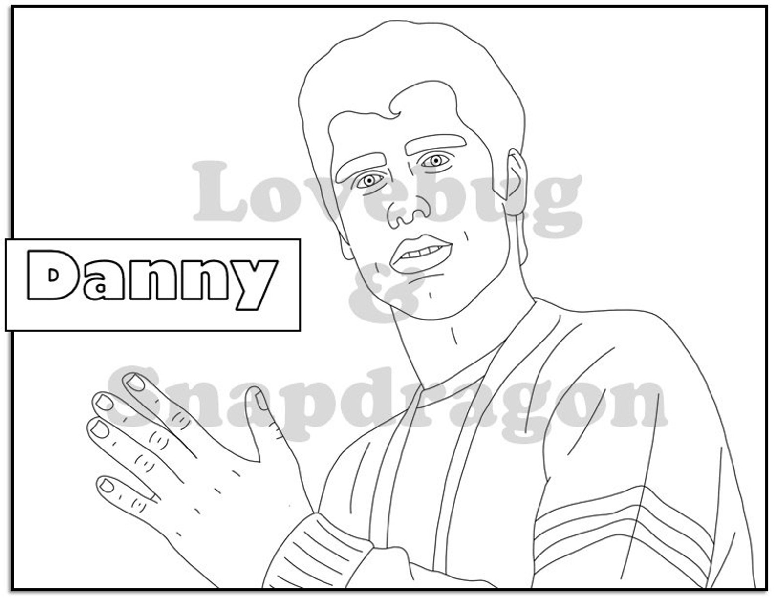 Grease Digital Adult Coloring Book // Instant Print PDF Etsy