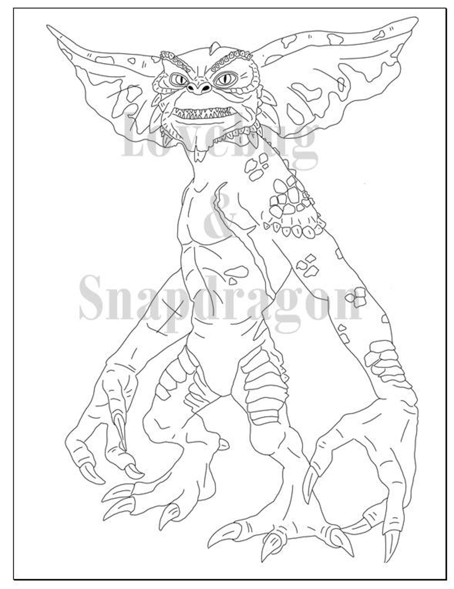 Gremlins Digital Coloring Book // Instant Print Digital PDF - Etsy