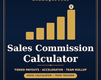 Sales Commission Calculator Excel | Tiered Commission Template | Accelerator & Team Tracker