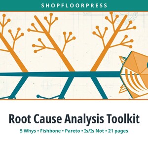 Root Cause Analysis Toolkit | 5 Whys, Fishbone Diagram, Pareto Chart | Lean Manufacturing Problem Solving Guide