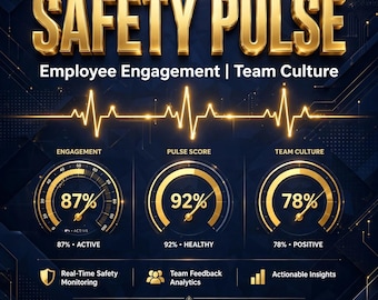Encuesta de compromiso de los empleados en Excel / Seguimiento de la cultura del equipo / Seguridad psicológica / Herramienta para gerentes