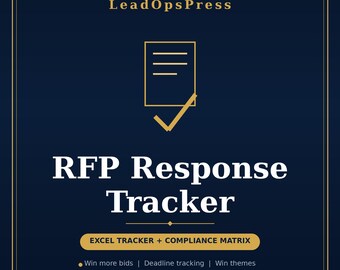 RFP Response Tracker Excel | Proposal Management Template | Bid Compliance Matrix