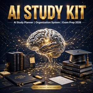 Study Guide Template | AI Study Planner | Student Organization System | Exam Prep 2026