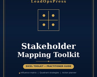 Stakeholder Mapping Toolkit | B2B Stakeholder Map Excel | Influence Matrix + Guide