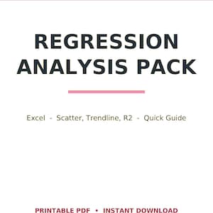 Excel-Vorlage für Qualitätsregressionsanalyse | Lineare und multiple Regression mit Diagrammen