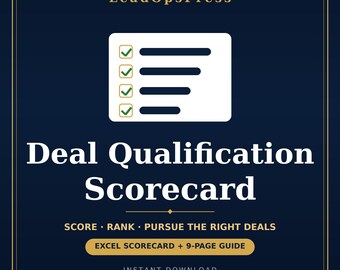 B2B Deal Qualification Scorecard | Enterprise Sales Qualification Template | Excel + Guide