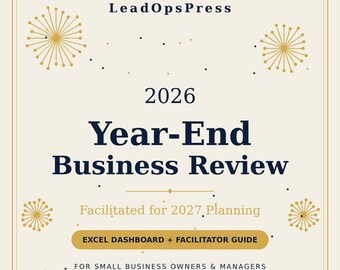 Plantilla de Excel para revisión empresarial de fin de año / Revisión empresarial anual / Planificador para pequeñas empresas / Hoja de cálculo para la planificación de objetivos 2027