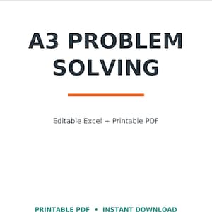 A3 Template Google Sheets | Lean Problem Solving Report + Printable PDF | Digital Download