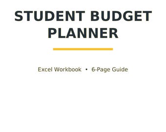 Studentenbudgetplanner in Excel | Maandelijks en per semester budgetoverzicht met uitgavengrafiek voor de universiteit