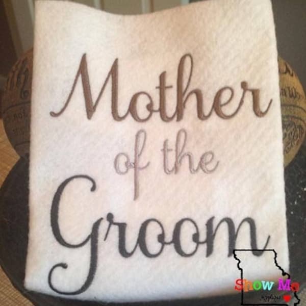 Mother Of The Groom Saying Machine Embroidery Design