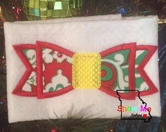Bow Applique Machine Embroidery Design