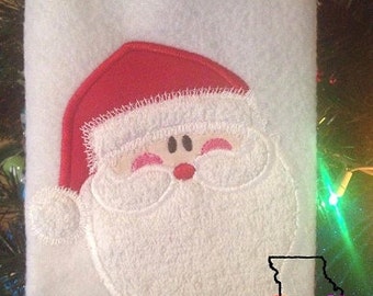 Santa Face Applique Machine Embroidery Design