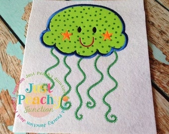 Jelly Fish Boy Applique Machine Embroidery Design