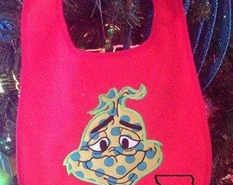 Mean Green Face Applique Machine Embroidery Design
