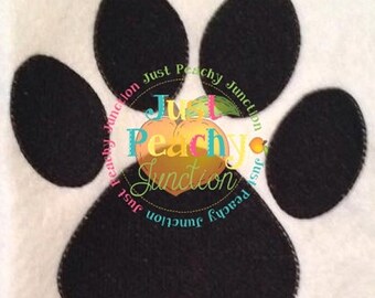 Paw Print Filled Machine Embroidery Design