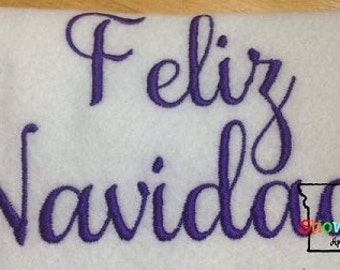 Feliz Navidad  Saying Machine Embroidery Design