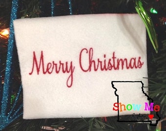 Merry Christmas  Saying Machine Embroidery Design