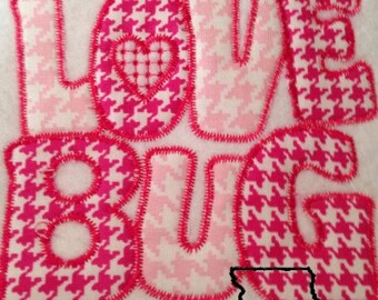 Love Bug Applique Machine Embroidery Design