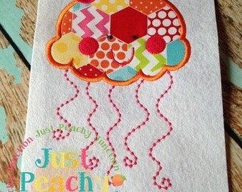 Jelly Fish Girl Applique Machine Embroidery Design