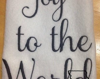 Joy To The World 2  Saying Machine Embroidery Design