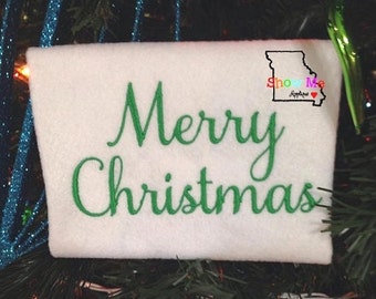 Merry Christmas 2  Saying Machine Embroidery Design