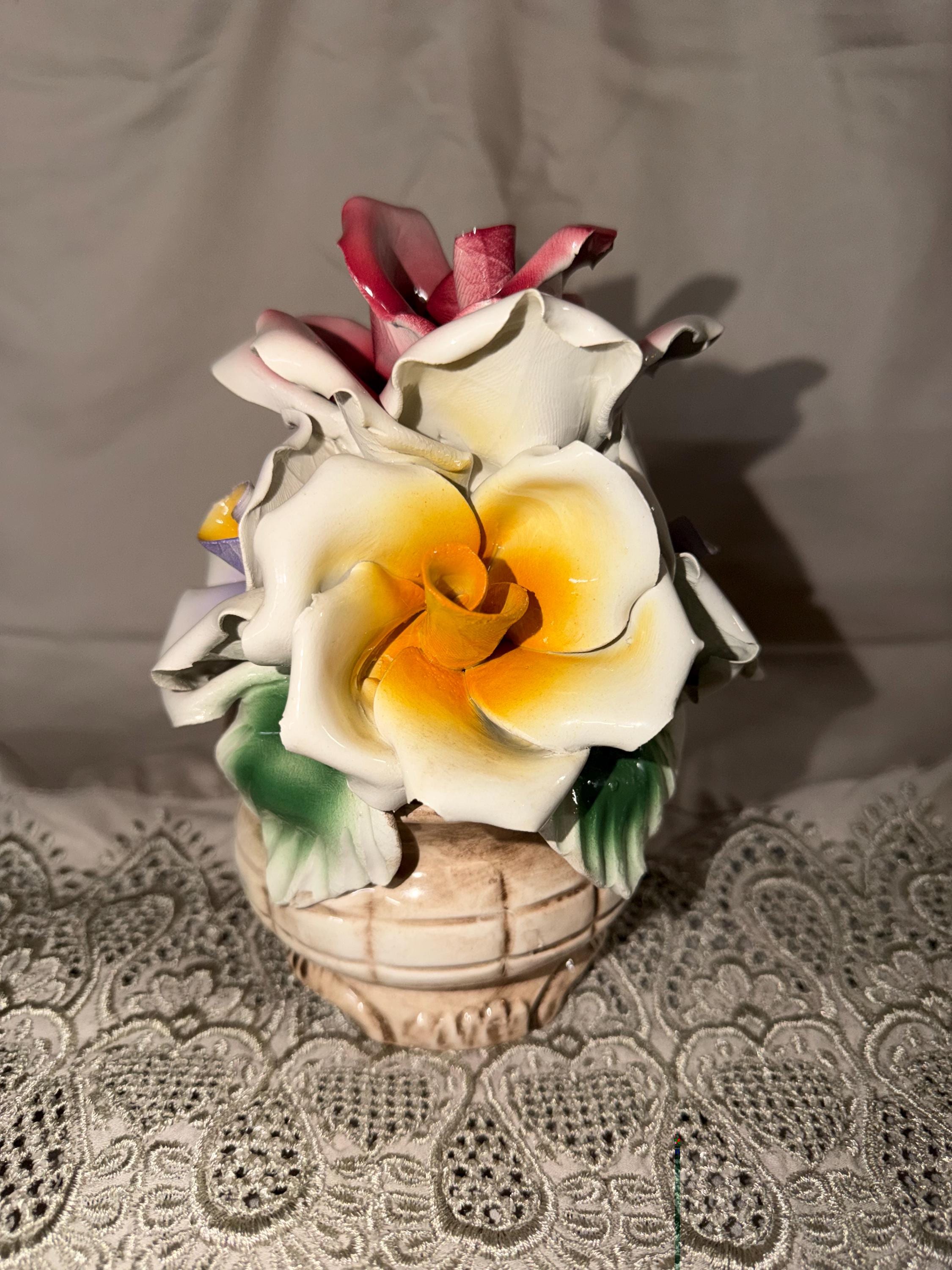 Vintage Capodimonte Flowers - Etsy
