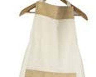 Apron Adult Burlap and Cotton Canvas One Size Fits Most, Farmhouse Country Kitchen with a French Flair, DIY your own design